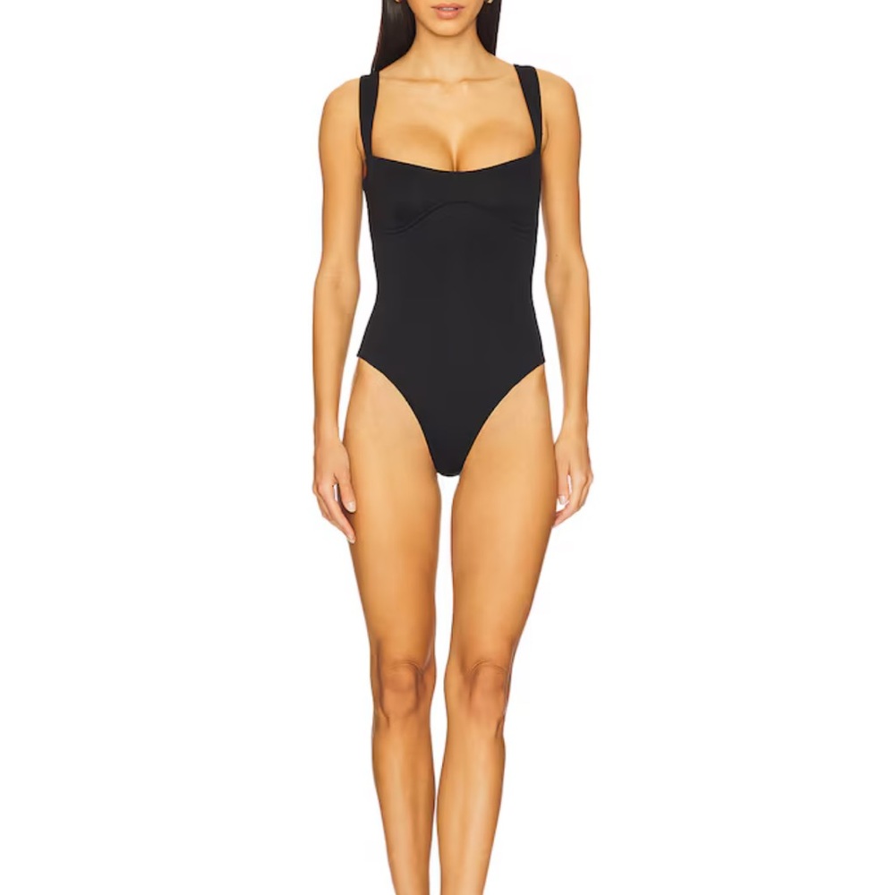 Good American Sweetheart Neckline Black Women’s One-Piece Swimsuit-S